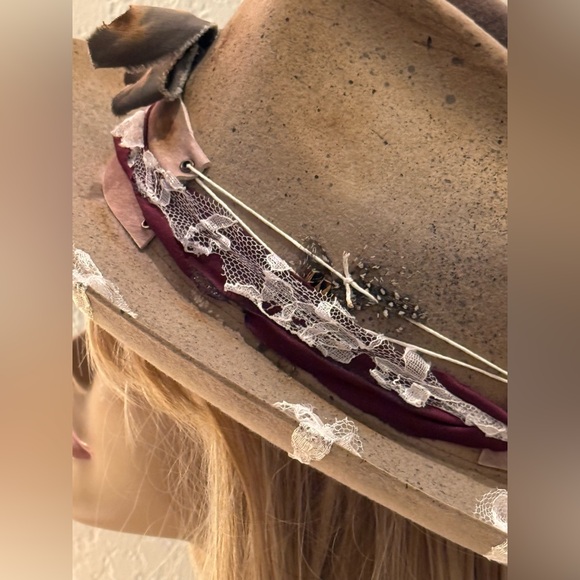 Olive & Pique - Western Cowboy Hat, 100% Wool hand painted NEW or best offer main image 5